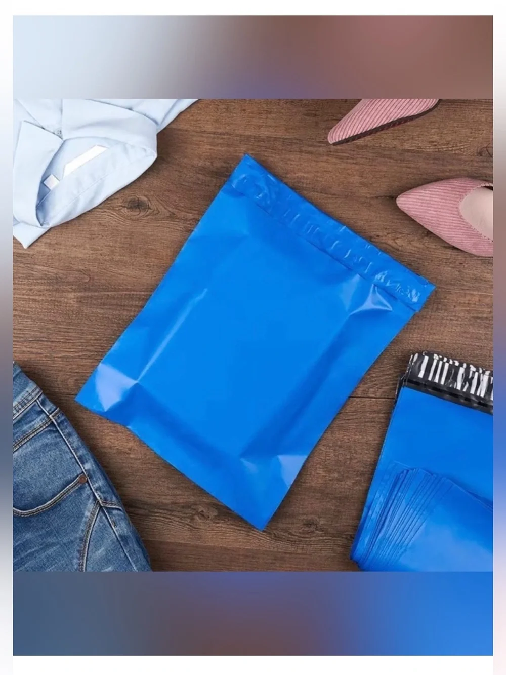 48pcs~Shipping Bag Bundle - Blue & Pink 9” x12” Bags w/Thank You Stickers ⭐️🆕⭐️